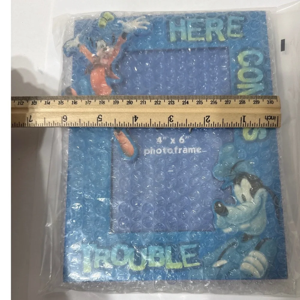 Disney Goofy Here Comes Trouble 4x6 Photo Frame Jerry Leigh Blue 3D Character